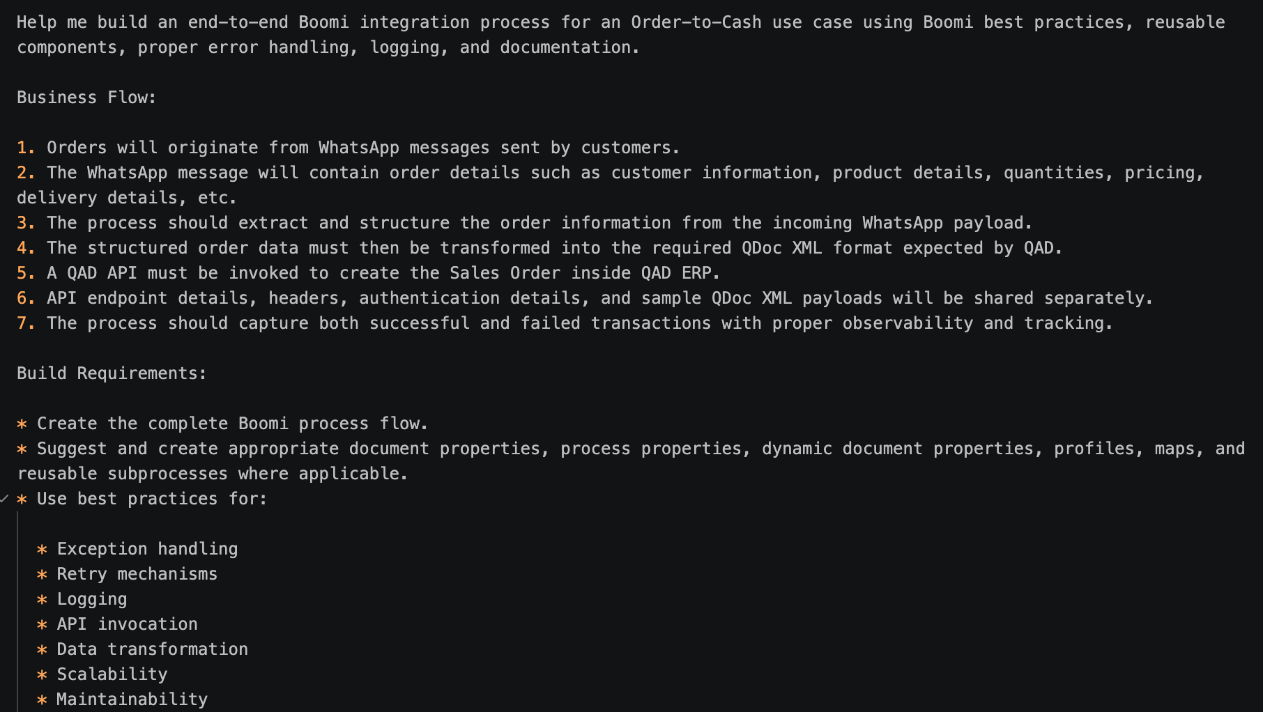 Boomi Integration Process