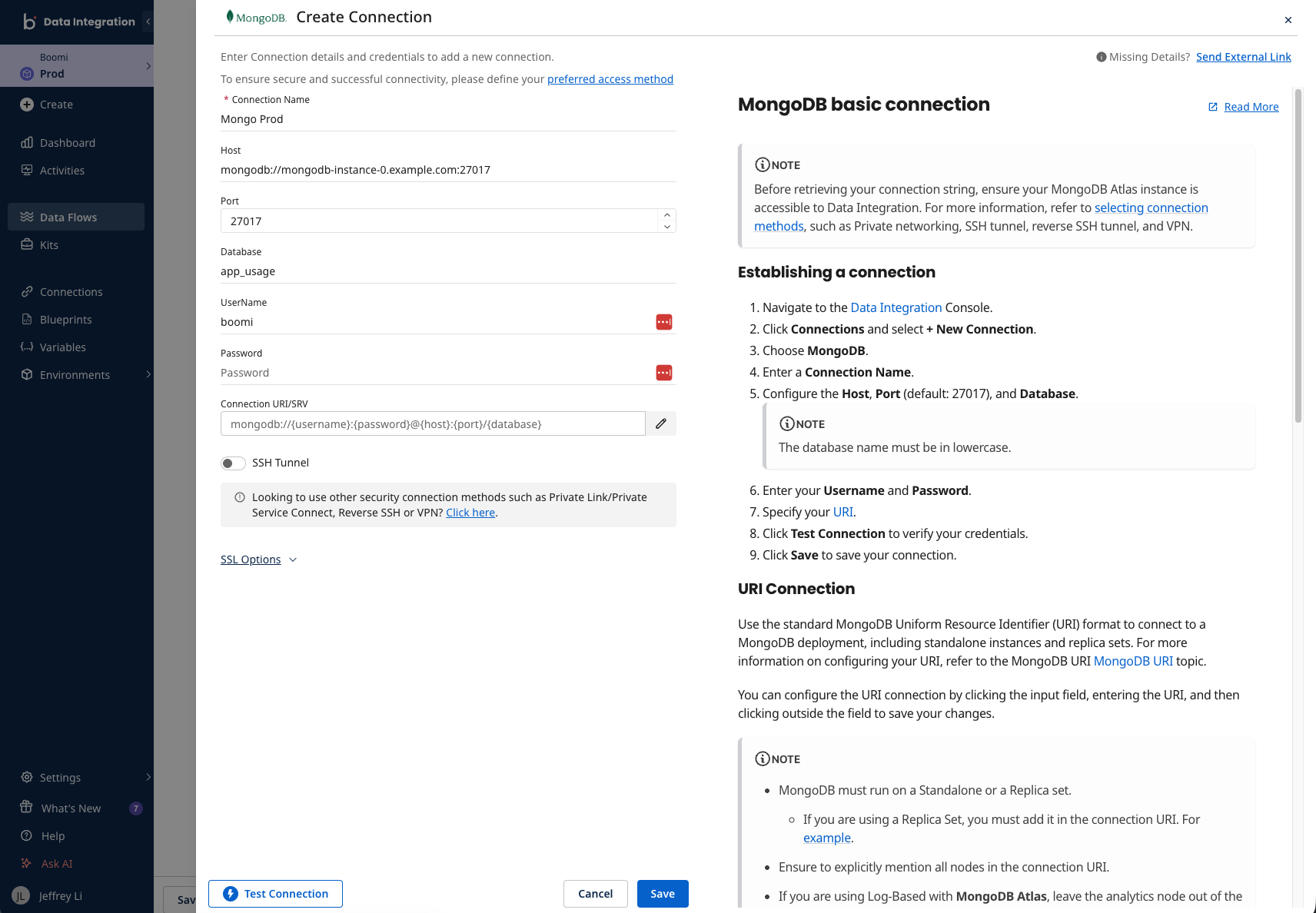 Click to zoom Data source connection creation