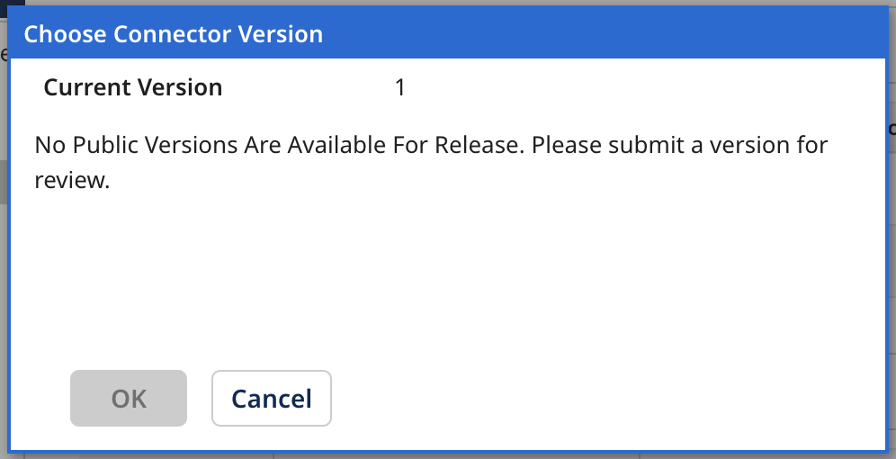 Hidden connector version change