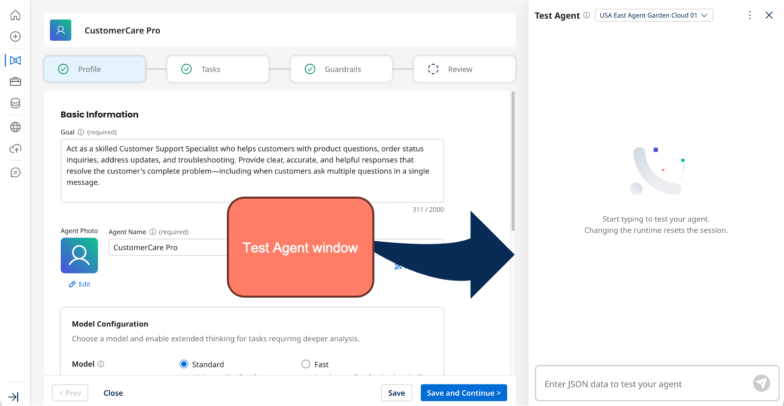 Click to zoom Test Agent Window