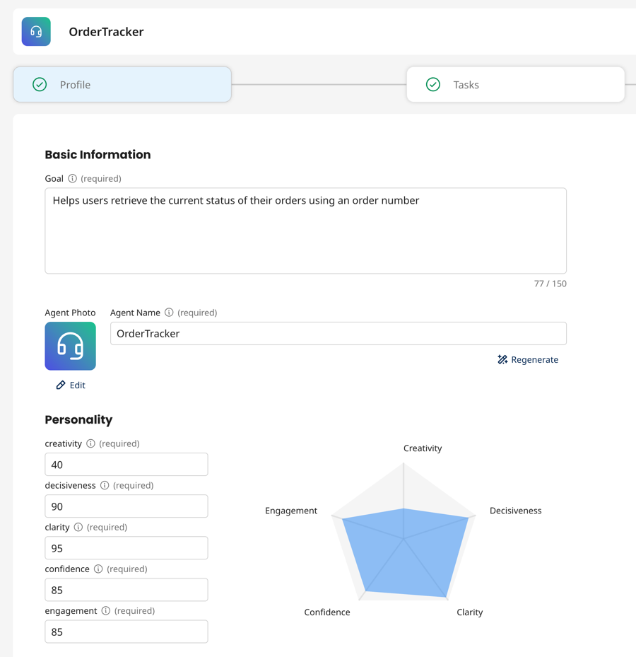 Diagram showing agent components in a wheel and icons