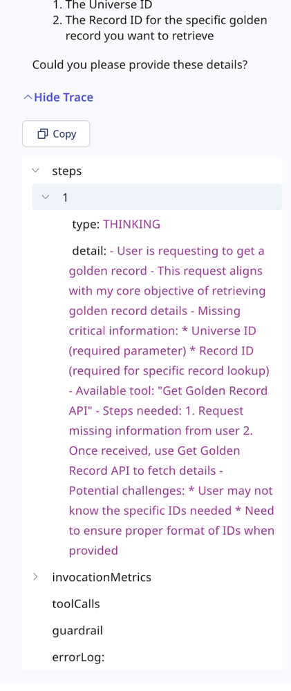 Click to zoom example of an agent trace