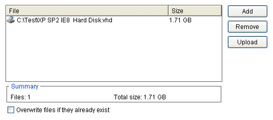 Uploading a very Large File