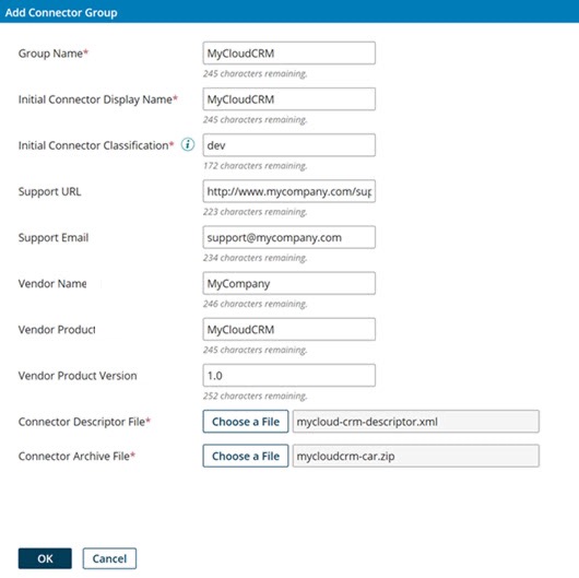 Add Connector Group dialog.