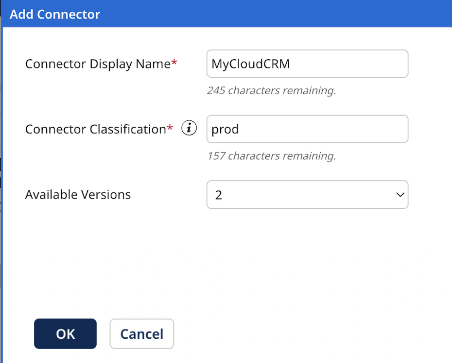 Add Connector dialog.